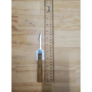 Vintage 1981 EKCO Contour Parer Knife 7" Stainless Steel, Wood Handle PRE-OWNED